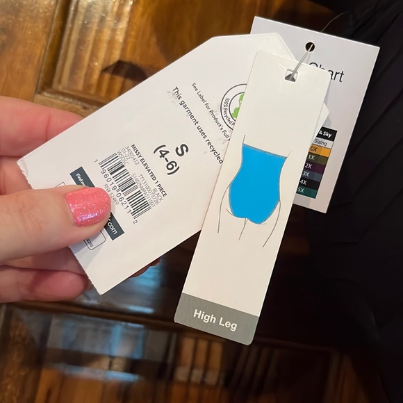 NWT One Piece Black Belted Swimsuit - Picture 5 of 7